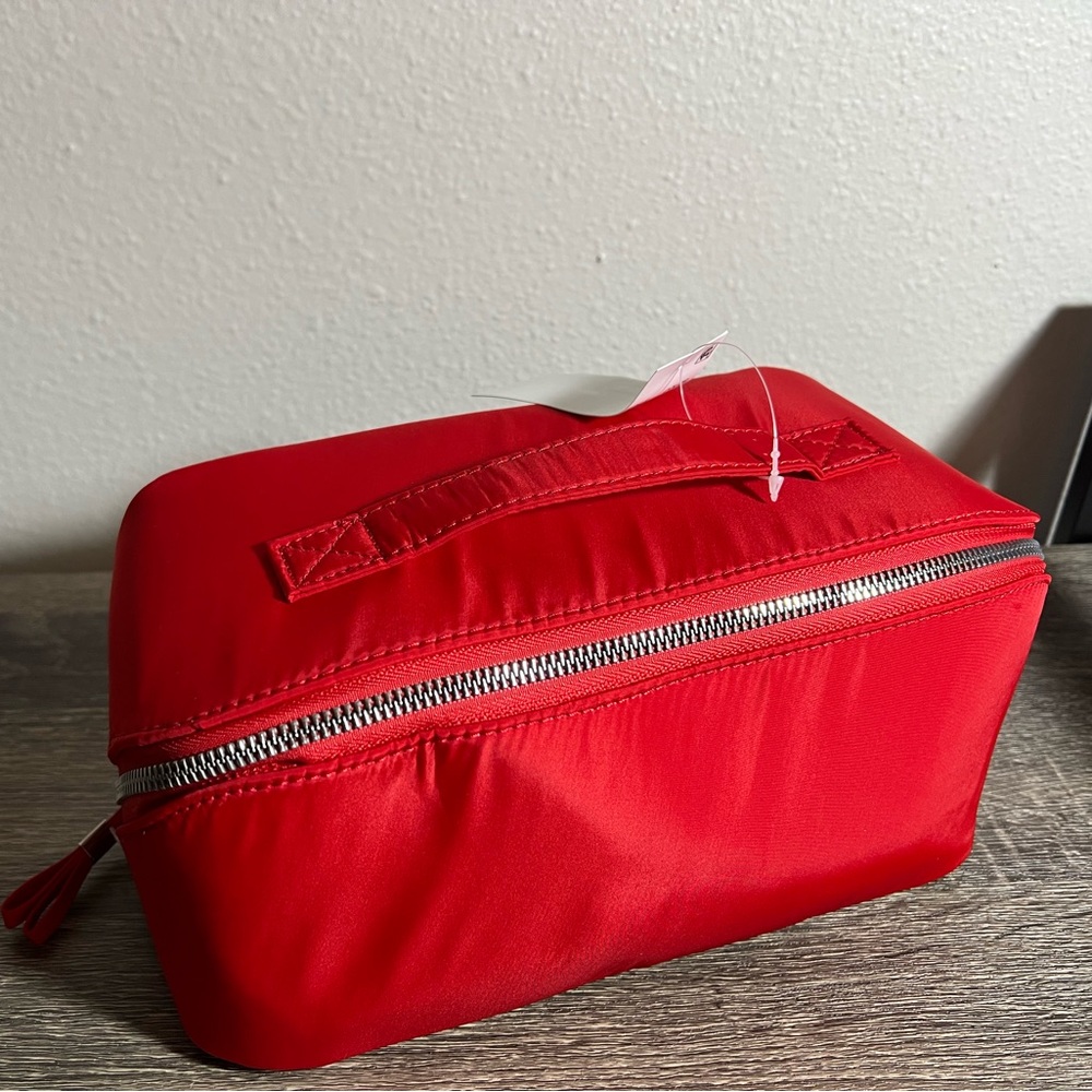 Stella & Max Red Zip Around Cosmetic Bag